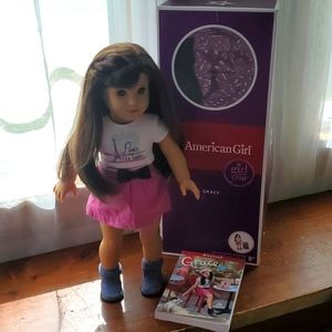 American Girl Grace Thomas, Meet Outfit, Box, and 2 Books